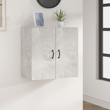 Wandkast 60x31x60 cm bewerkt hout betongrijs 1