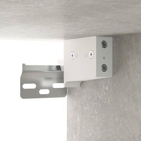 Wandkast 60x31x60 cm bewerkt hout betongrijs 7