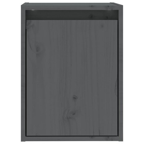 Wandkasten 2 st 30x30x40 cm massief grenenhout grijs 6