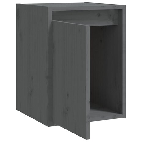 Wandkasten 2 st 30x30x40 cm massief grenenhout grijs 8