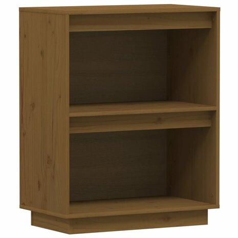 Wandkast 60x34x75 cm massief grenenhout honingbruin 2