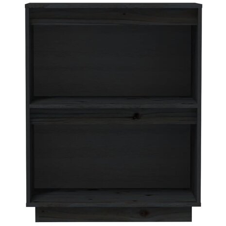 Wandkast 60x34x75 cm massief grenenhout zwart 5