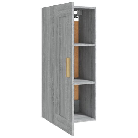 Wandkast 35x34x90 cm bewerkt hout grijs sonoma eikenkleurig 7