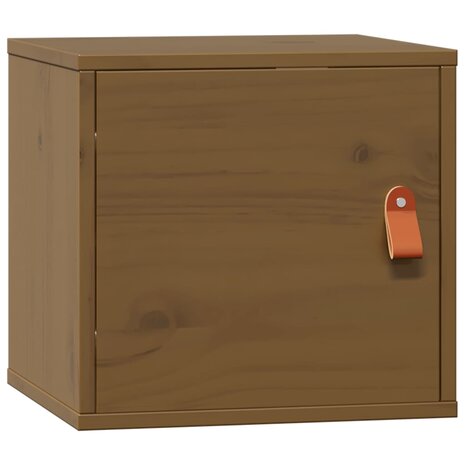 Wandkast 31,5x30x30 cm massief grenenhout honingbruin 2