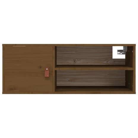 Wandkast 80x30x30 cm massief grenenhout honingbruin 6