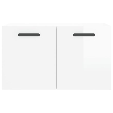 Wandkast 60x36,5x35 cm bewerkt hout hoogglans wit 5