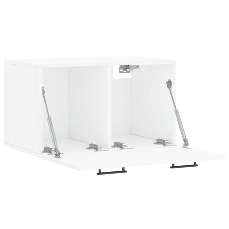 Wandkast 60x36,5x35 cm bewerkt hout hoogglans wit 6