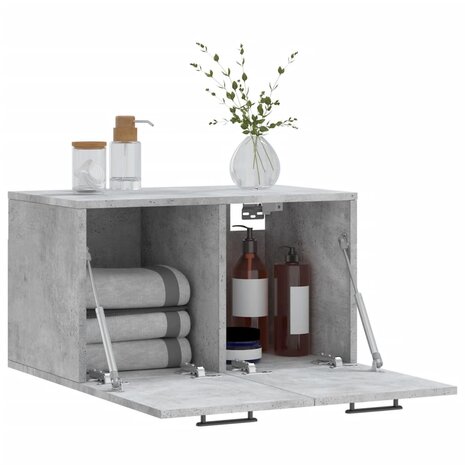 Wandkast 60x36,5x35 cm bewerkt hout betongrijs 4