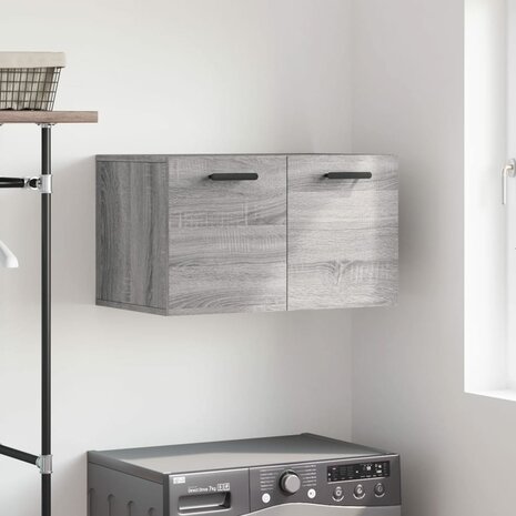 Wandkast 60x36,5x35 cm bewerkt hout grijs sonoma eikenkleurig 1
