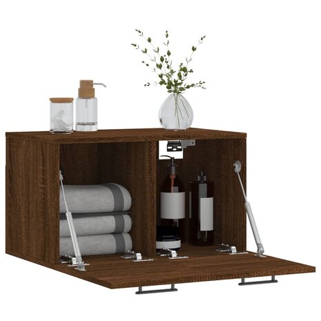 Wandkast 60x36,5x35 cm bewerkt hout bruin eikenkleur 4