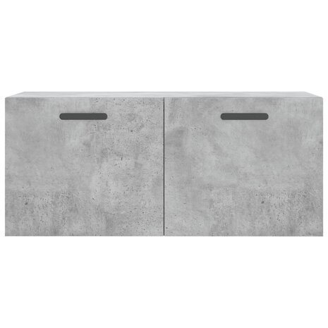 Wandkast 80x36,5x35 cm bewerkt hout betongrijs 5