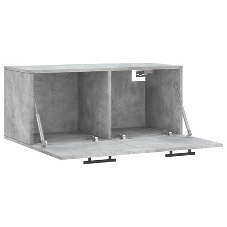 Wandkast 80x36,5x35 cm bewerkt hout betongrijs 6