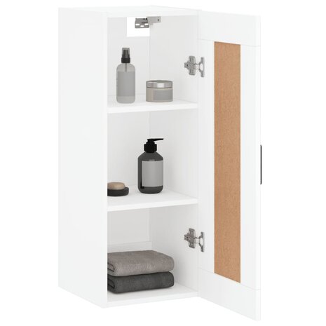 Wandkast 34,5x34x90 cm bewerkt hout wit 5