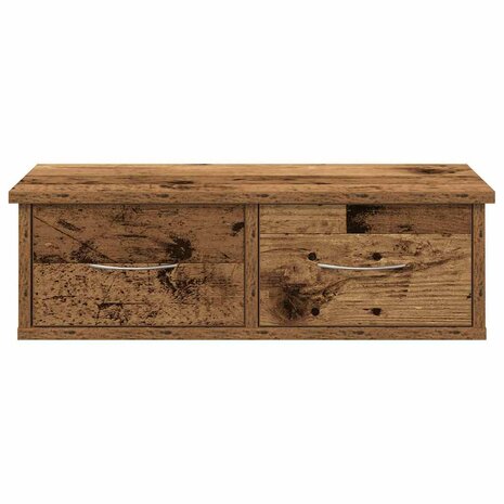 Wandkast 60x26x18,5 cm bewerkt hout oud houtkleurig 4