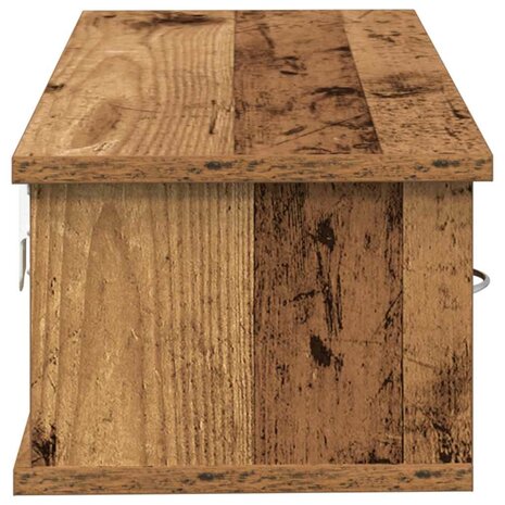 Wandkast 60x26x18,5 cm bewerkt hout oud houtkleurig 5