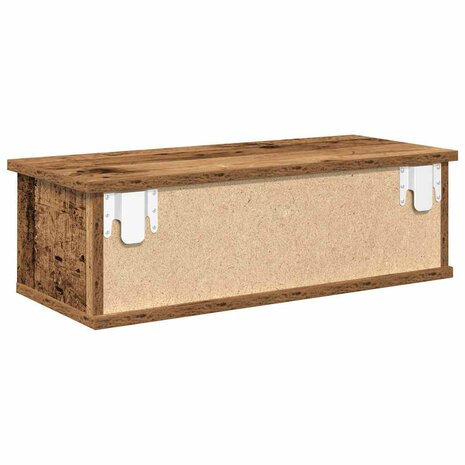 Wandkast 60x26x18,5 cm bewerkt hout oud houtkleurig 6