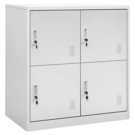 Lockerkasten 2 st 90x45x92,5 cm staal lichtgrijs 2