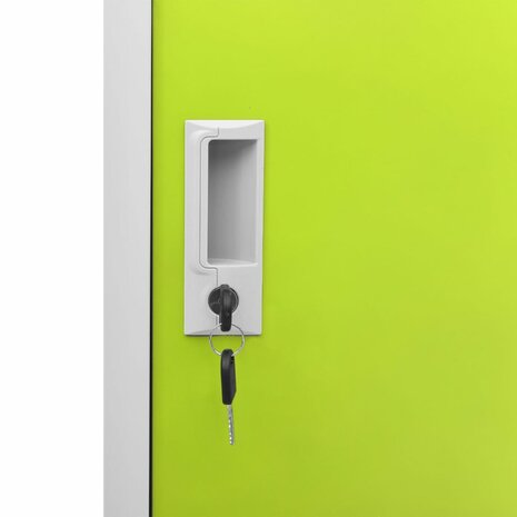 Lockerkasten 2 st 90x45x92,5 cm staal lichtgrijs en groen 7