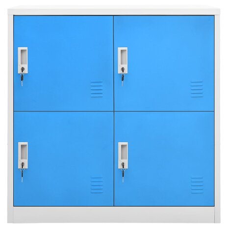 Lockerkasten 5 st 90x45x92,5 cm staal lichtgrijs en blauw 3