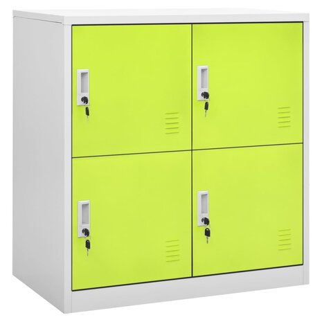 Lockerkasten 5 st 90x45x92,5 cm staal lichtgrijs en groen 2
