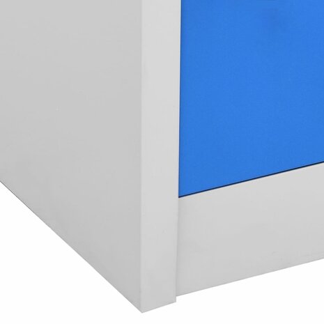Lockerkasten 2 st 90x45x92,5 cm staal lichtgrijs en blauw 7