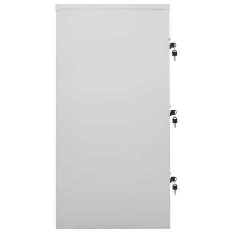 Lockerkasten 2 st 90x45x92,5 cm staal lichtgrijs en rood 4