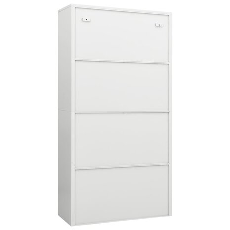 Lockerkast 90x40x180 cm staal wit 4