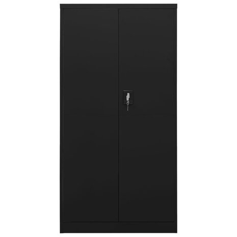 Lockerkast 90x40x180 cm staal zwart 2