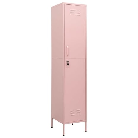 Lockerkast 35x46x180 cm staal roze 2