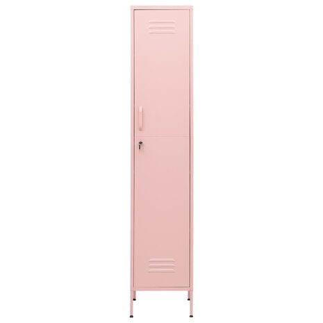 Lockerkast 35x46x180 cm staal roze 3