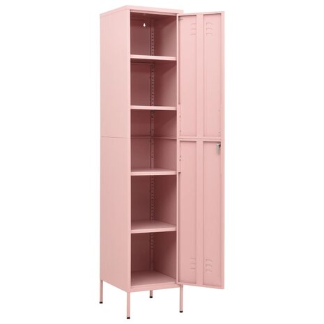Lockerkast 35x46x180 cm staal roze 6