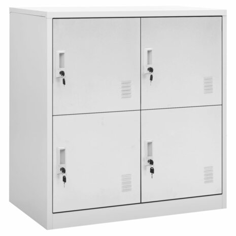 Lockerkast 90x45x92,5 cm staal lichtgrijs 1