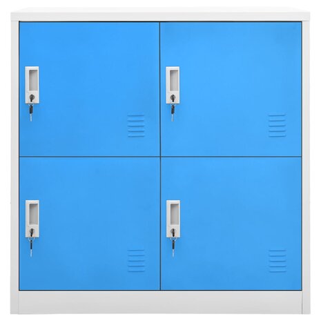 Lockerkast 90x45x92,5 cm staal lichtgrijs en blauw 2