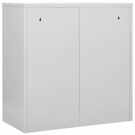 Lockerkast 90x45x92,5 cm staal lichtgrijs en rood 4
