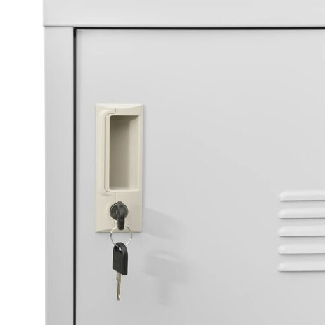 Lockerkast 90x45x92,5 cm staal lichtgrijs 6