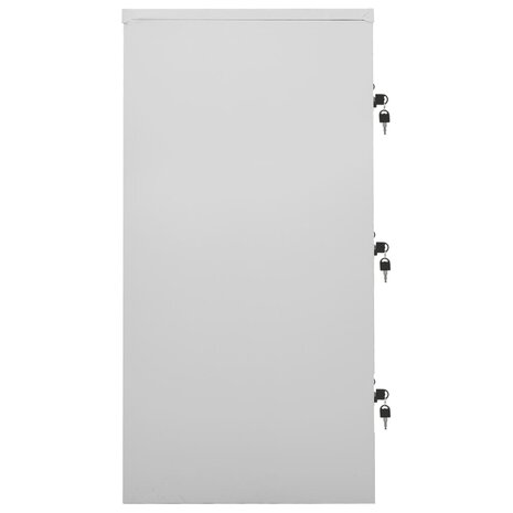 Lockerkast 90x45x92,5 cm staal lichtgrijs en groen 3