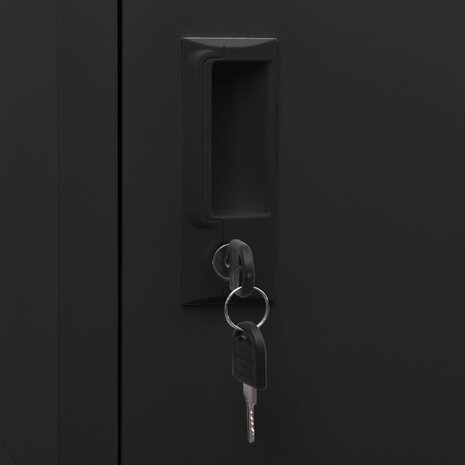 Lockerkast 38x45x180 cm staal zwart 6