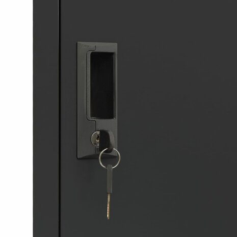Lockerkast 38x45x180 cm staal antracietkleurig 7