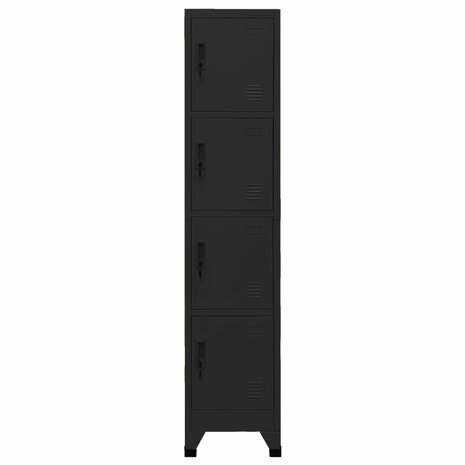 Lockerkast 38x45x180 cm staal zwart 2