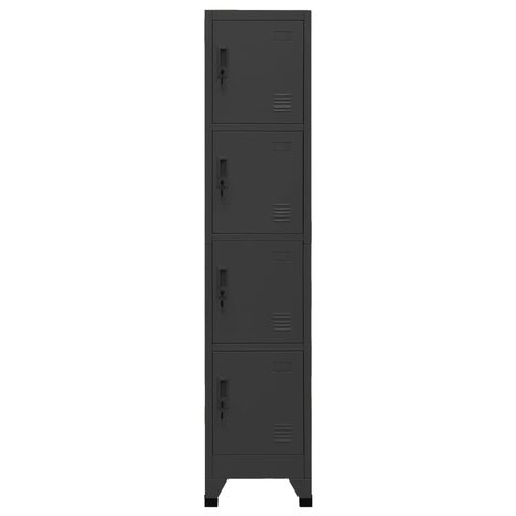 Lockerkast 38x45x180 cm staal antracietkleurig 2
