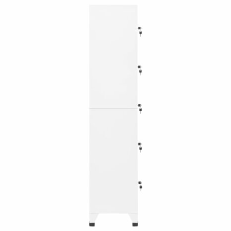 Lockerkast 38x40x180 cm staal wit 4