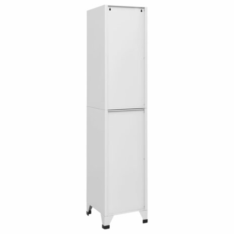 Lockerkast 38x40x180 cm staal lichtgrijs 4