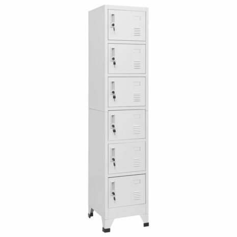 Lockerkast 38x40x180 cm staal lichtgrijs 1