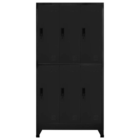 Lockerkast 90x45x180 cm staal zwart 2