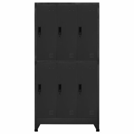 Lockerkast 90x45x180 cm staal antracietkleurig 2