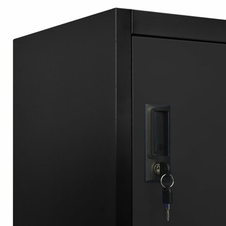 Lockerkast 90x45x180 cm staal zwart 7