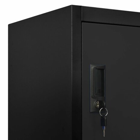 Lockerkast 90x45x180 cm staal zwart 7