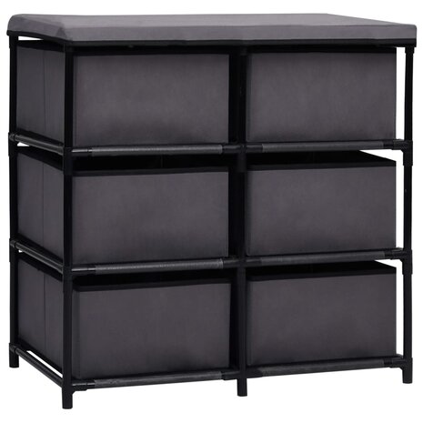 Opbergkast met 6 lades 55x29x55 cm staal grijs 5
