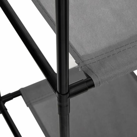 Opbergkast met 3 stoffen lades 34x34x101 cm staal grijs 6