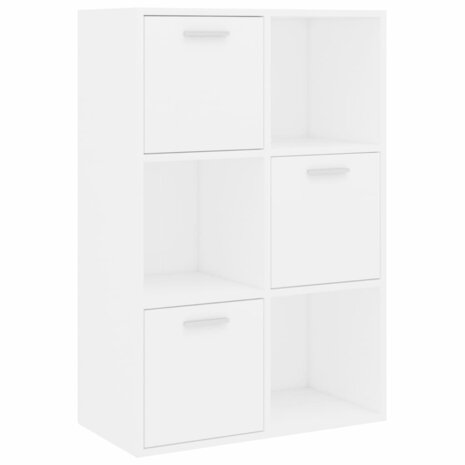 Opbergkast 60x29,5x90 cm bewerkt hout wit 2